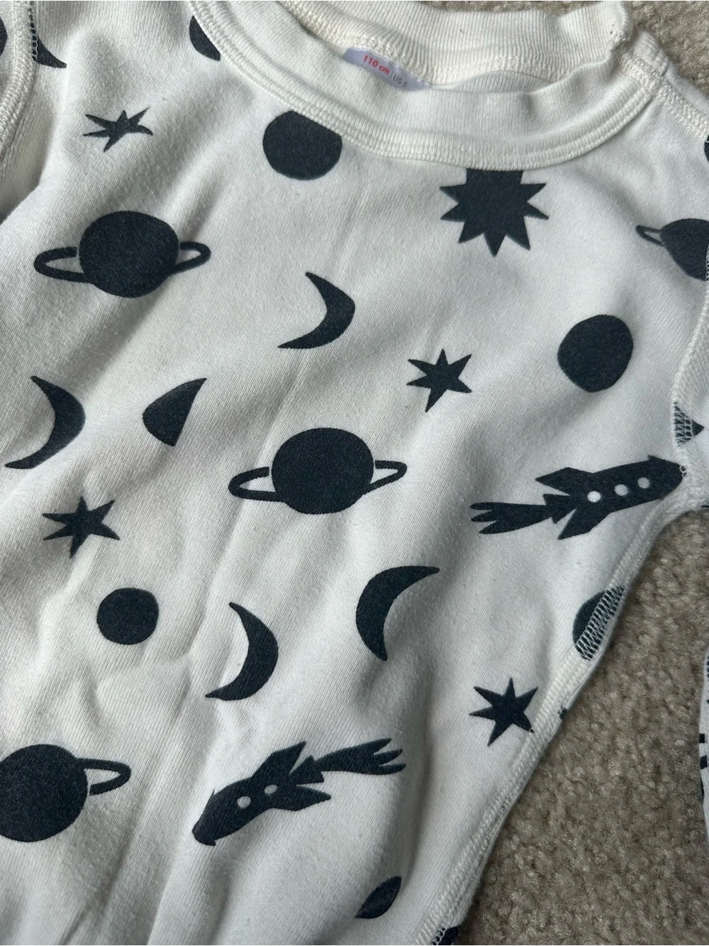 Hanna Andersson Boys Space Organic Cotton Pajama Set Size 5 110cm